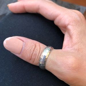 Hammered Sterling Silver Band